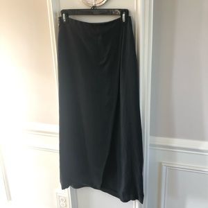 08sircus black midi side slit skirt